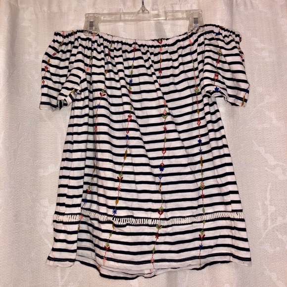 Lucky Brand Off-the-shoulder Striped Top - Picture 3 of 3